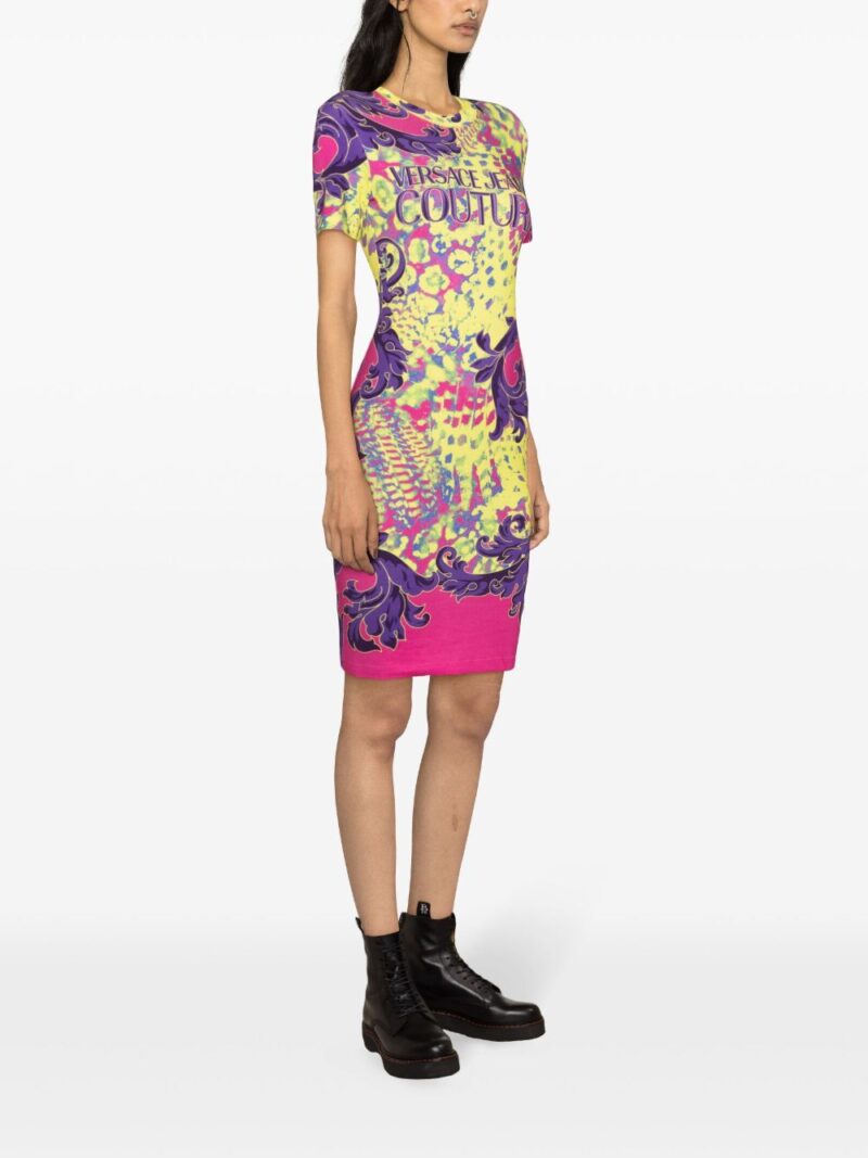 Versace Jeans Couture Animalier graphic-print midi dress