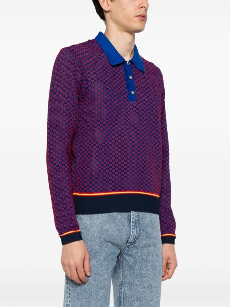 Wales Bonner  geometric-pattern polo shirt
