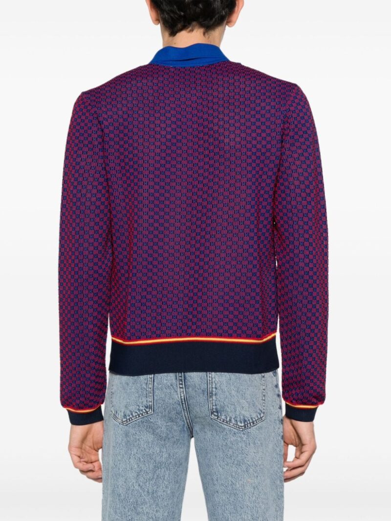 Wales Bonner  geometric-pattern polo shirt