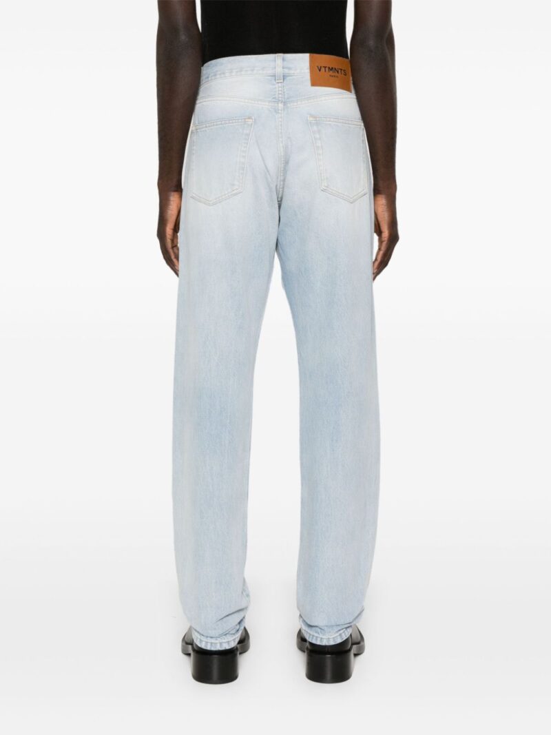 VTMNTS  logo-embroidered cotton jeans