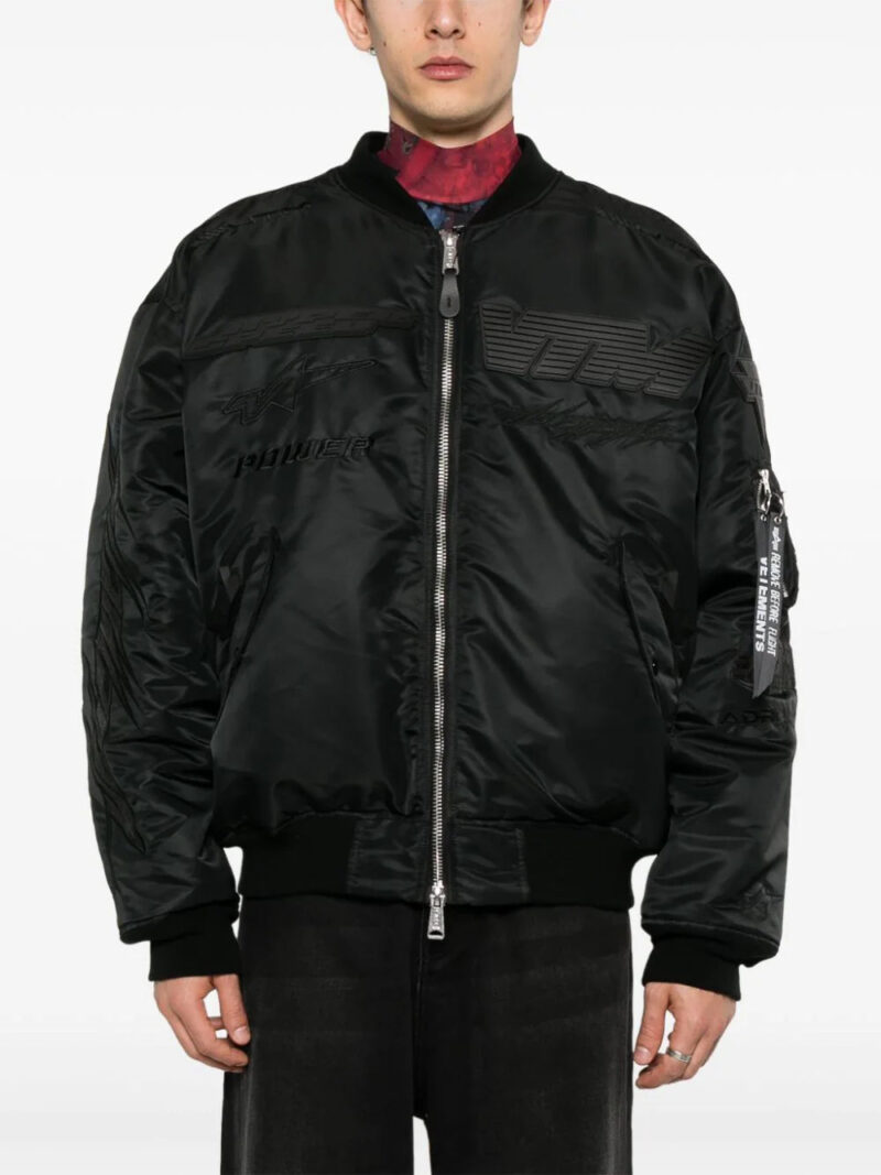 VETEMENTS  Blackout Racing bomber jacket