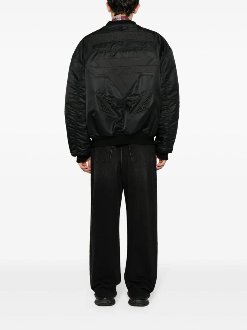 VETEMENTS  Blackout Racing bomber jacket