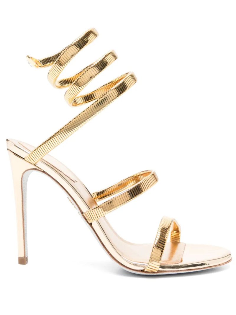 René Caovilla  Juniper 80mm metallic-leather sandals