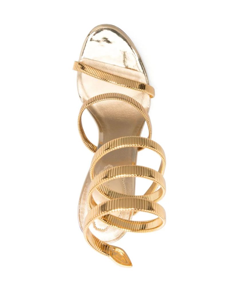 René Caovilla Juniper 80mm metallic-leather sandals