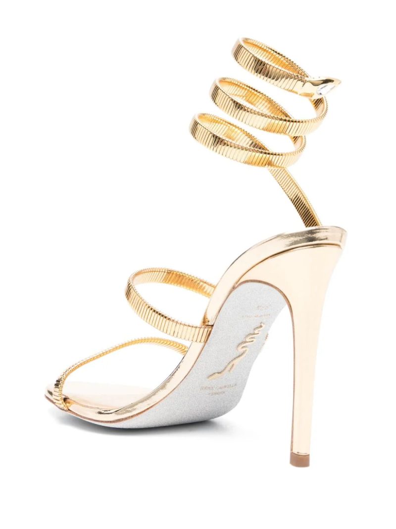 René Caovilla Juniper 80mm metallic-leather sandals