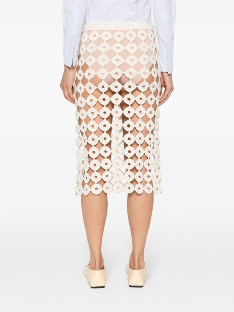 Wales Bonner  Stanza crochet-knit midi skirt