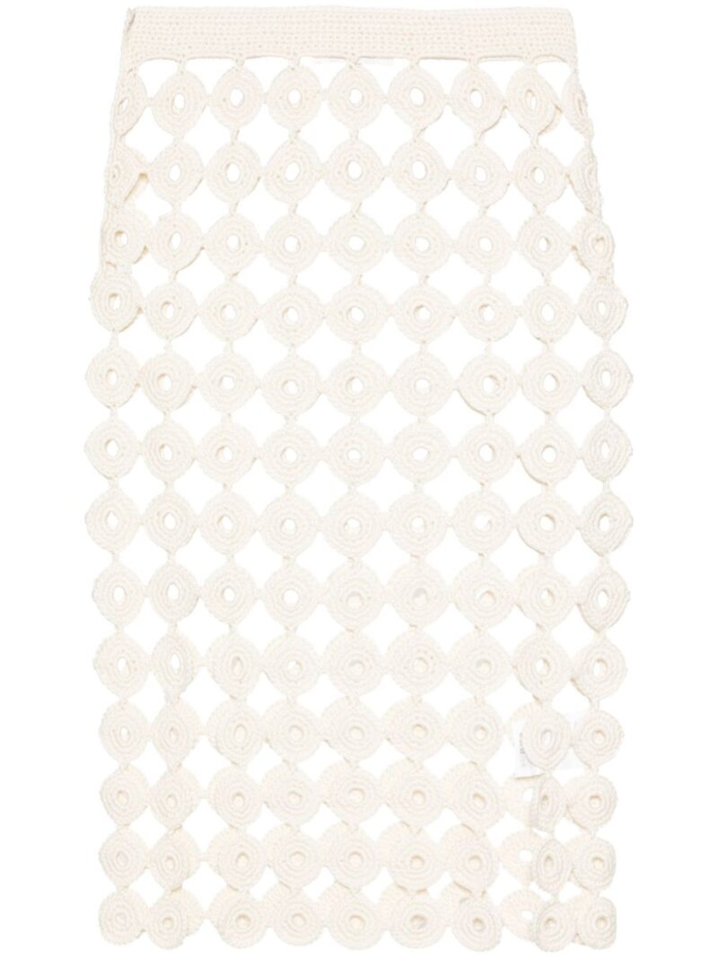 Wales Bonner  Stanza crochet-knit midi skirt