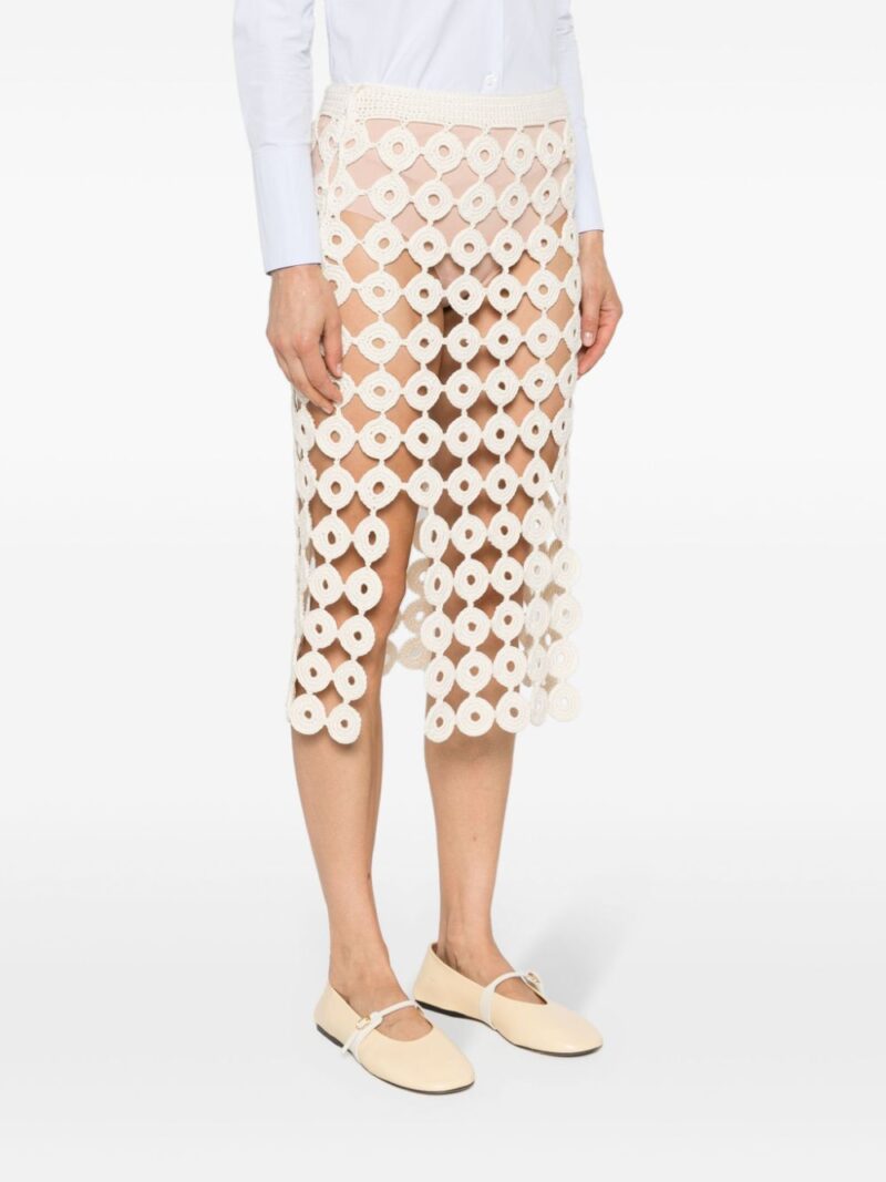 Wales Bonner  Stanza crochet-knit midi skirt