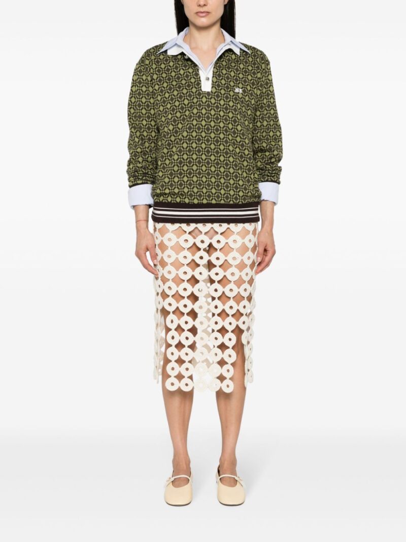 Wales Bonner  Stanza crochet-knit midi skirt
