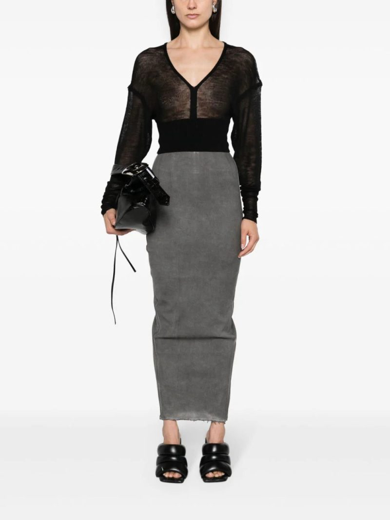 Rick Owens  Dirt Pillar maxi pencil skirt