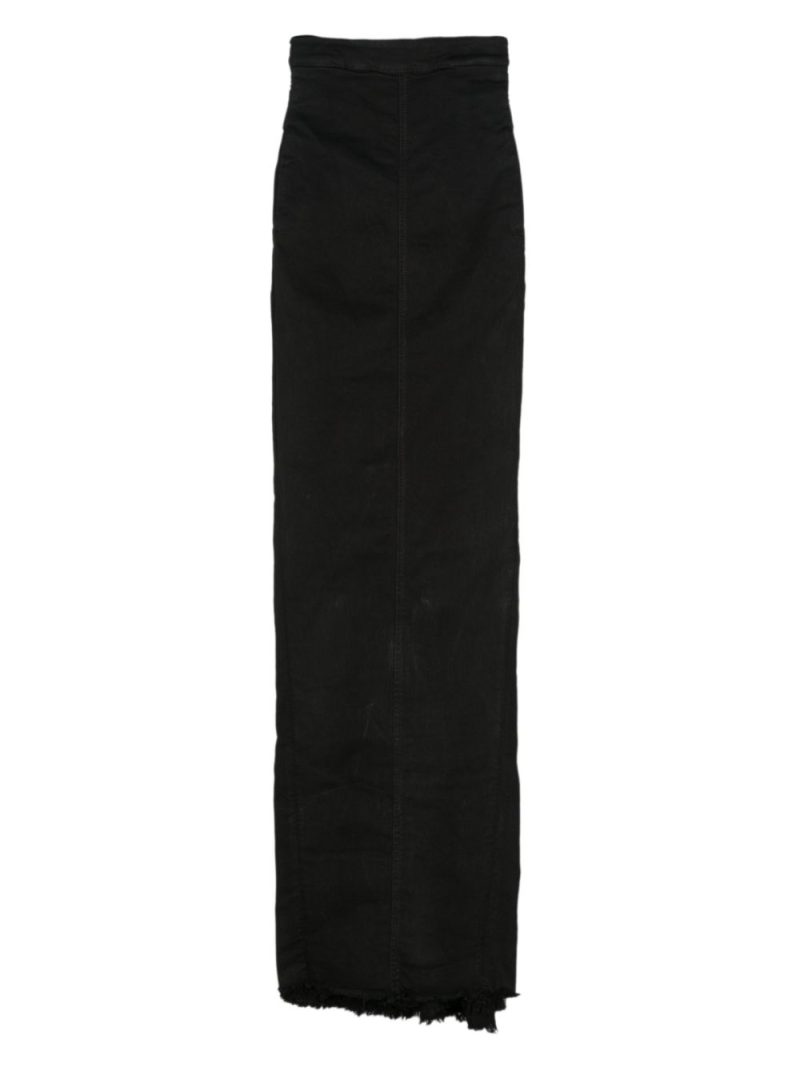 Rick Owens  Dirt Pillar denim maxi skirt