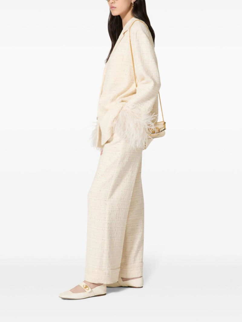 Valentino Garavani  turn-up hem wide-leg trousers