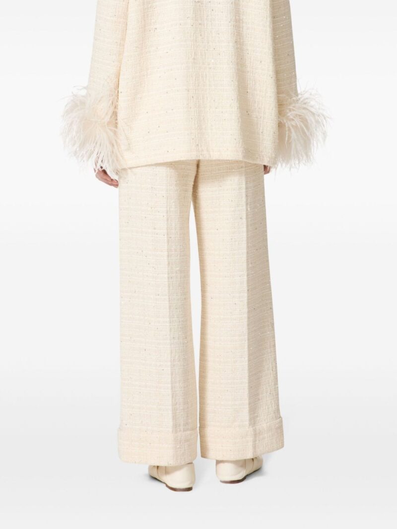 Valentino Garavani  turn-up hem wide-leg trousers