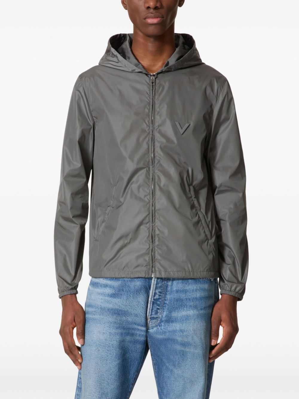 Valentino Garavani logo-plaque hooded jacket - Image 3