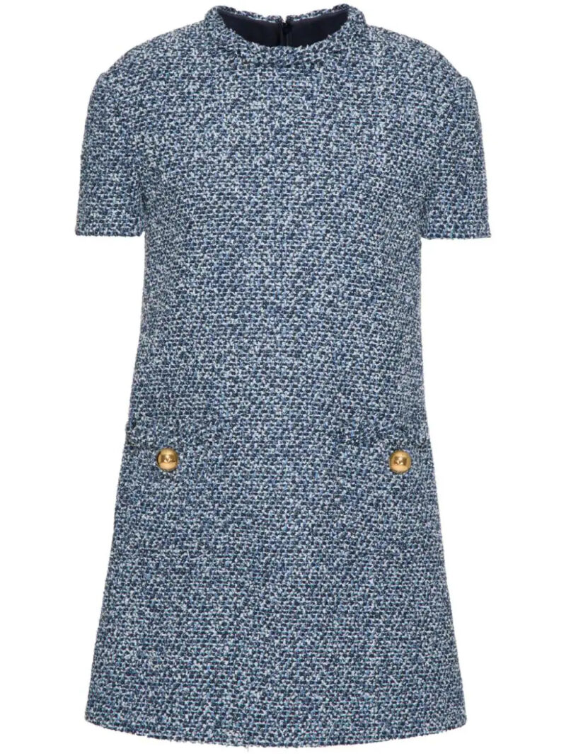 Valentino Garavani  short-sleeve tweed minidress