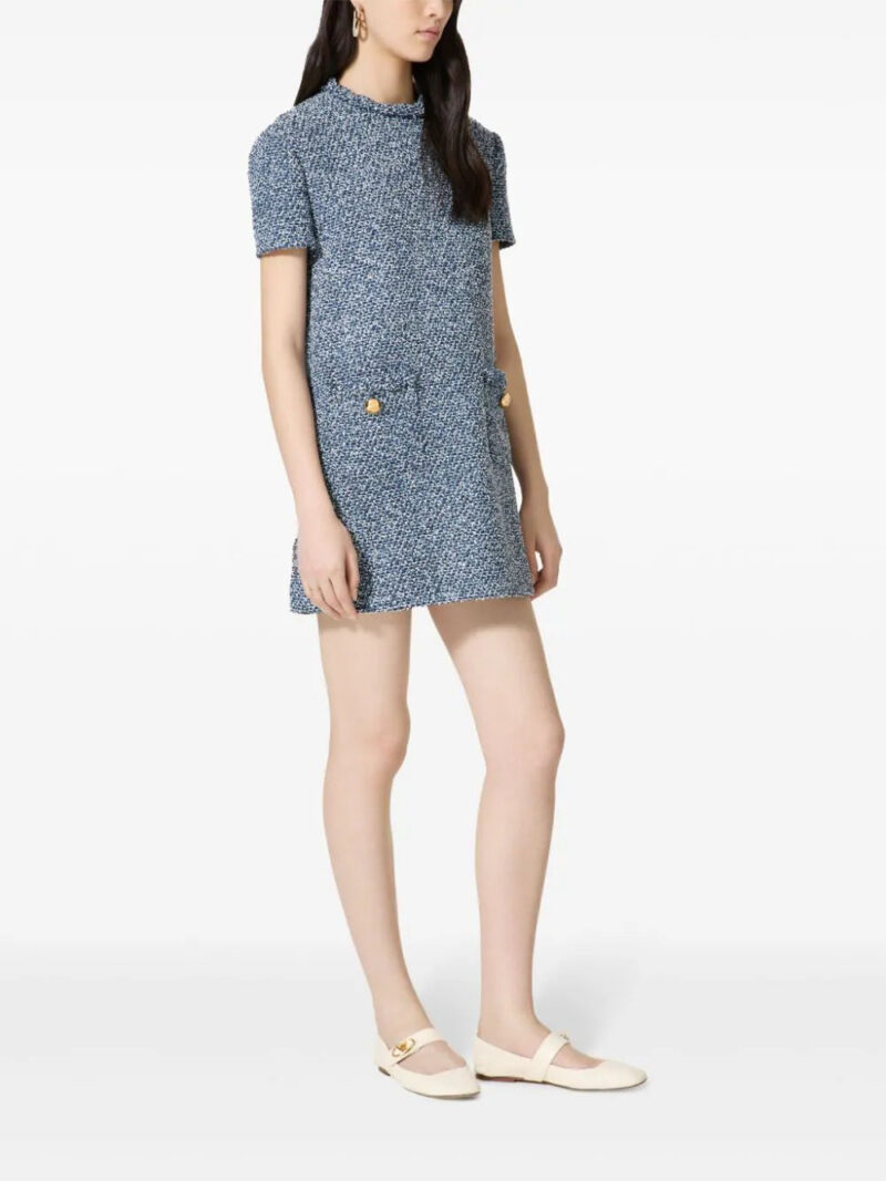 Valentino Garavani short-sleeve tweed minidress