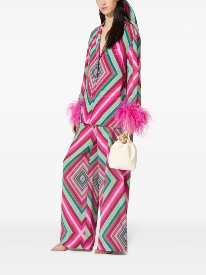 Valentino Garavani geometric-print palazzo pants