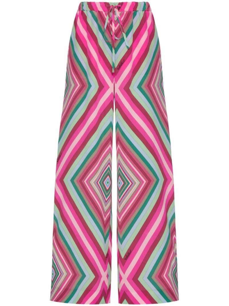 Valentino Garavani  geometric-print palazzo pants