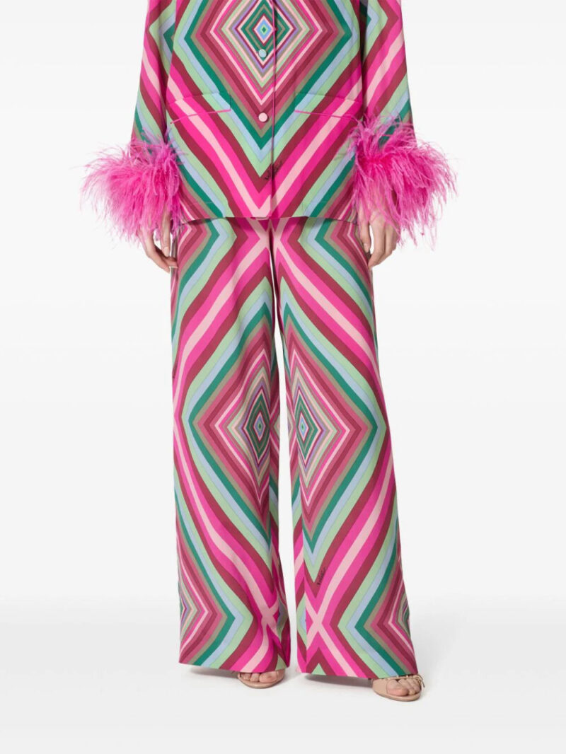 Valentino Garavani geometric-print palazzo pants