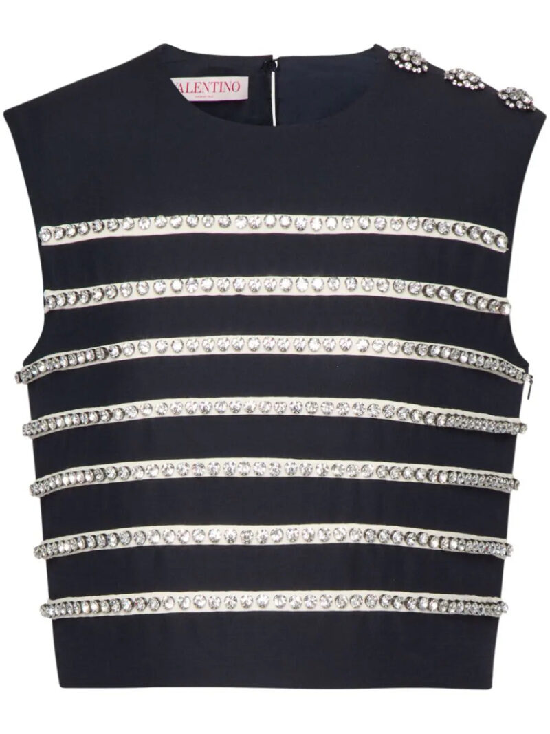 Valentino Garavani  crystal-embellished sleeveless top