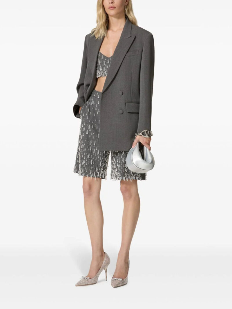 Valentino Garavani crystal-embellished knitted tank top