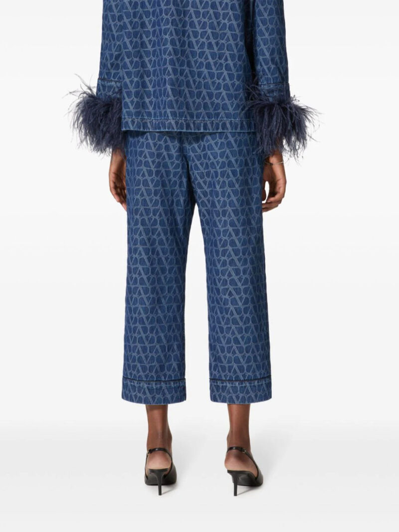 Valentino Garavani jacquard logo cropped trousers