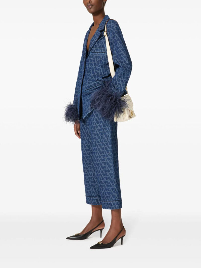 Valentino Garavani jacquard logo cropped trousers