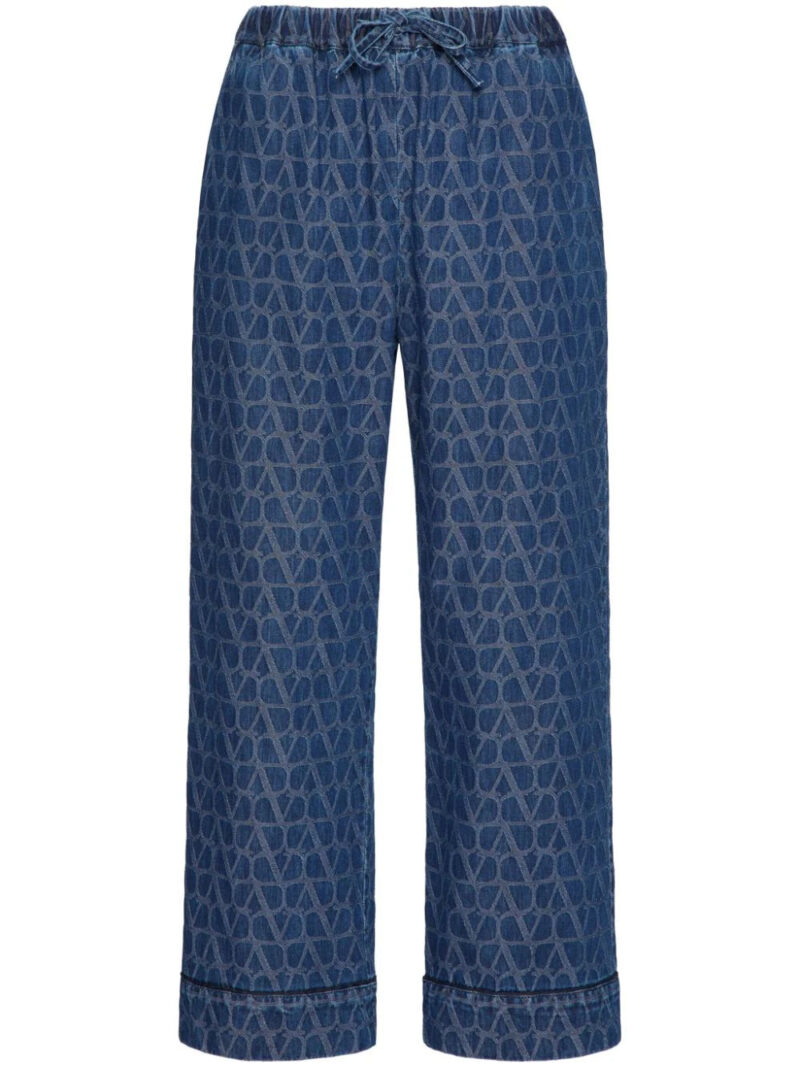 Valentino Garavani  jacquard logo cropped trousers