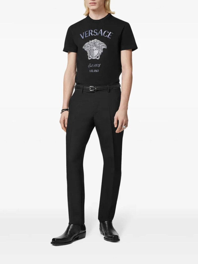 Versace  Medusa Milano crystal-embellished T-shirt