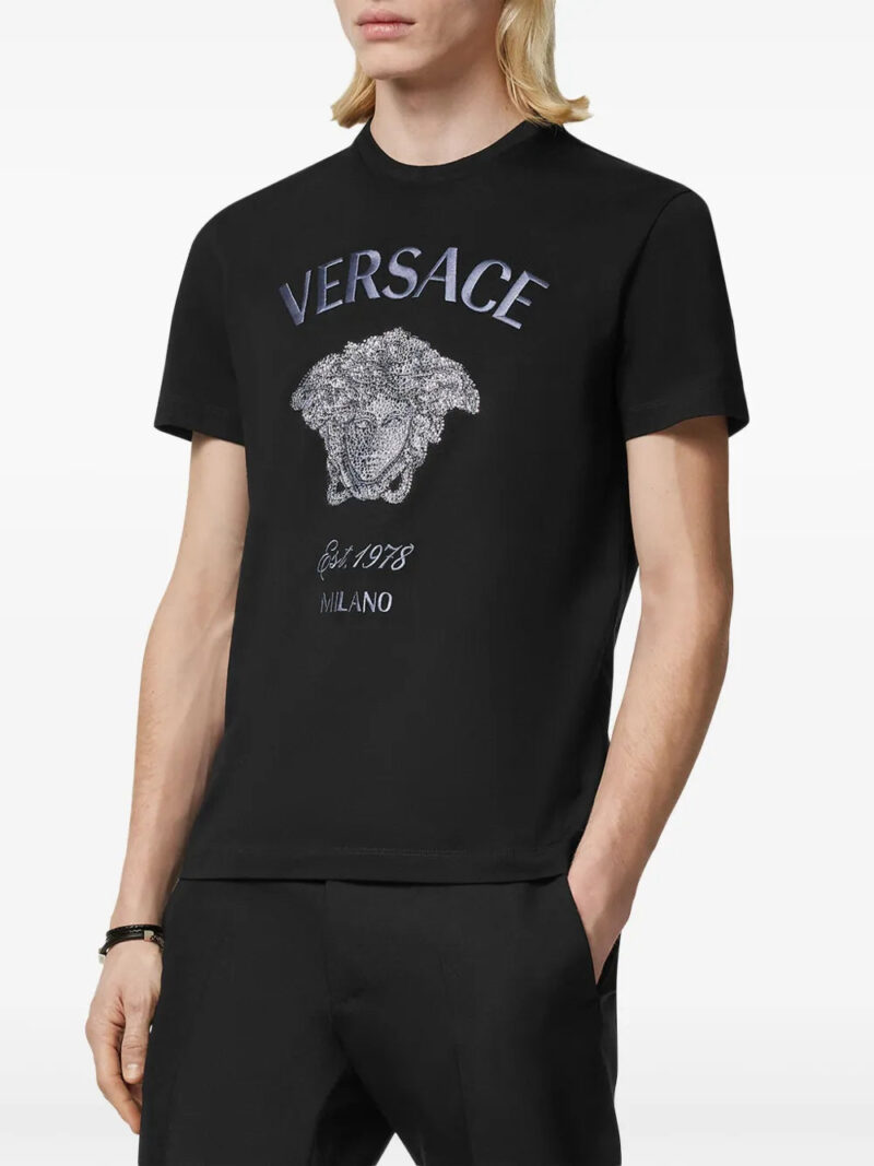 Versace  Medusa Milano crystal-embellished T-shirt