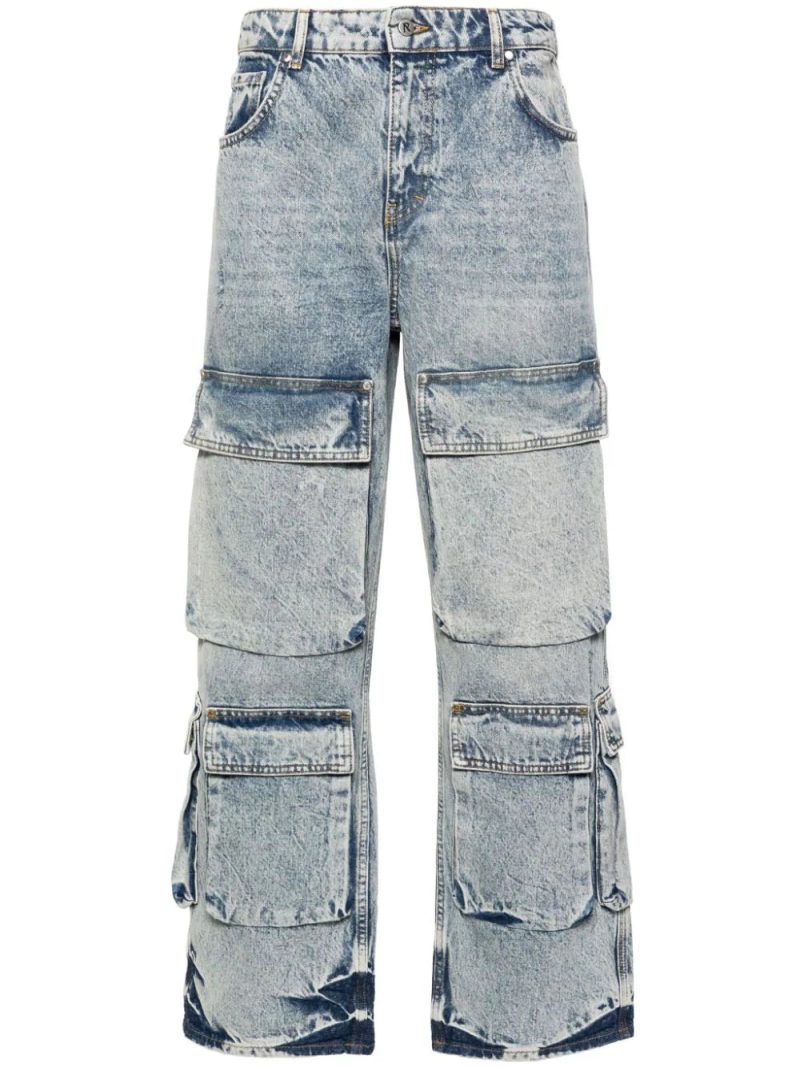 Represent  R3CA mid-rise straight-leg jeans