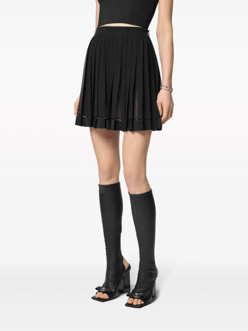 Versace  pleated silk mini skirt