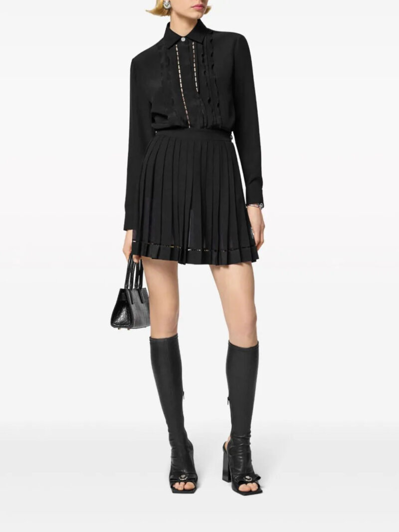 Versace  pleated silk mini skirt