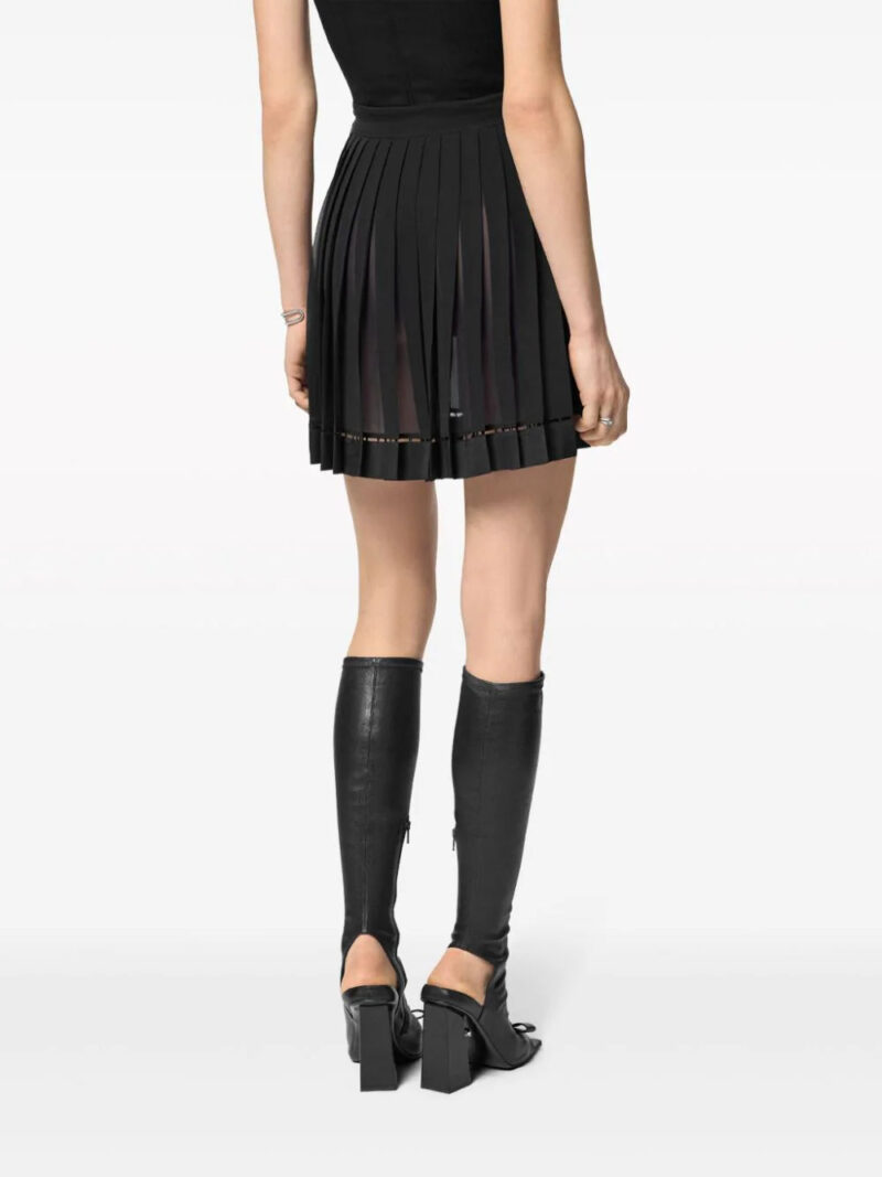 Versace  pleated silk mini skirt