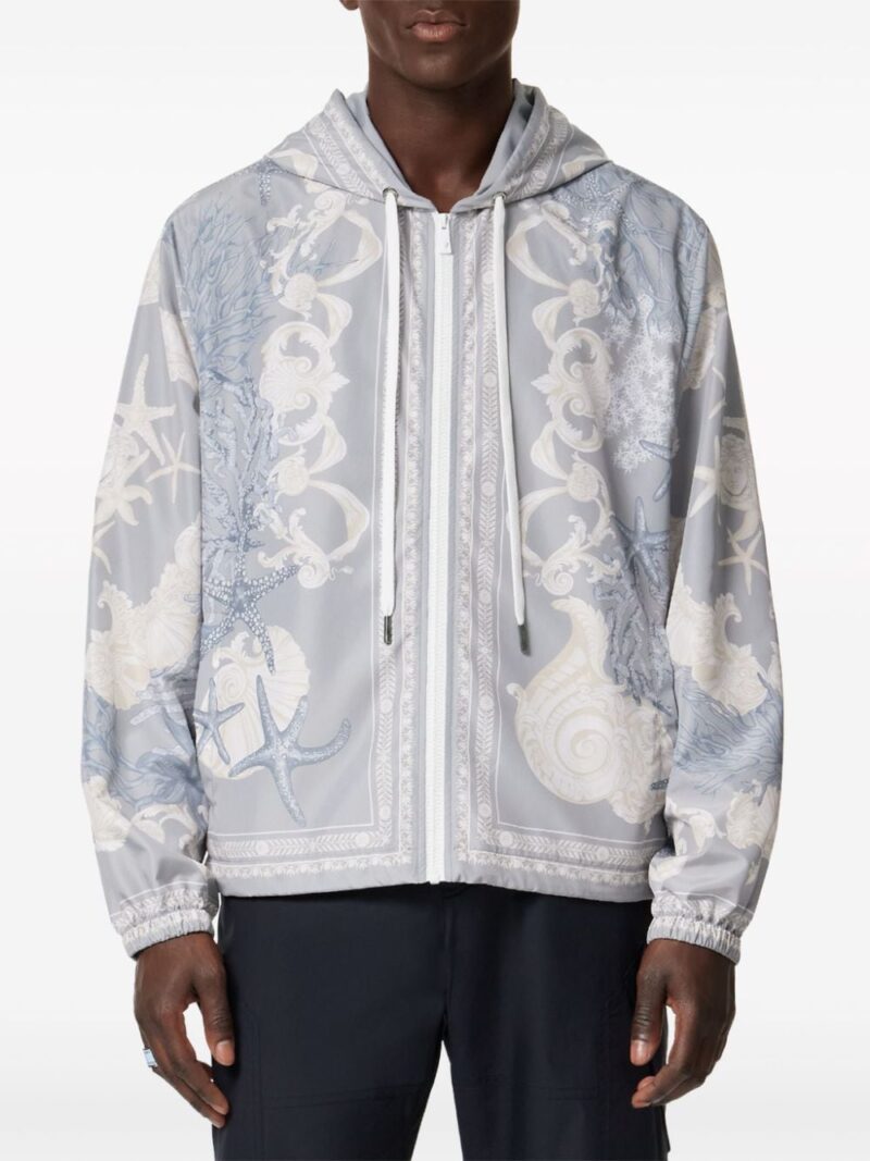 Versace Barocco Sea hooded windbreaker