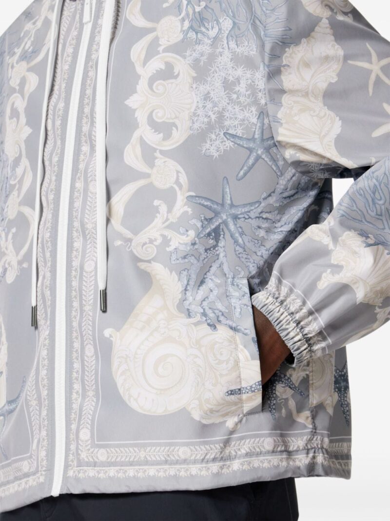 Versace Barocco Sea hooded windbreaker