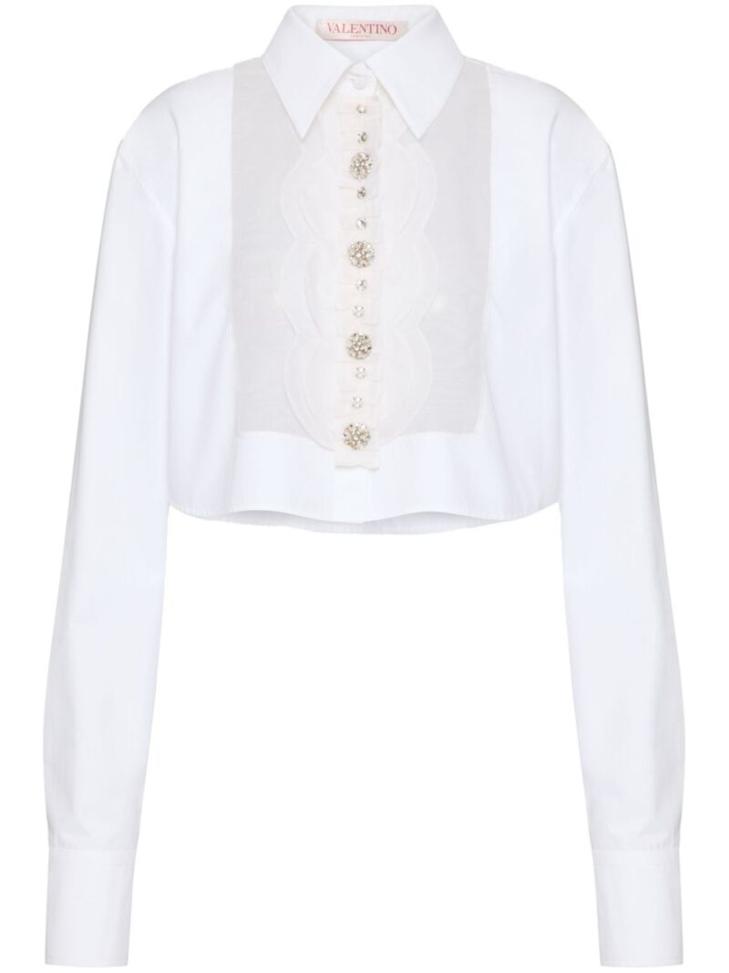Valentino Garavani  embroidered poplin shirt