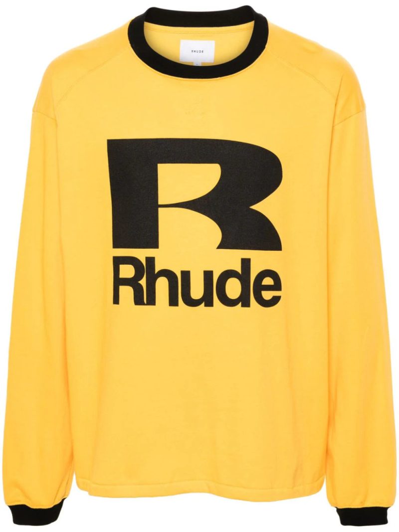 RHUDE  Petrol cotton sweatshirt