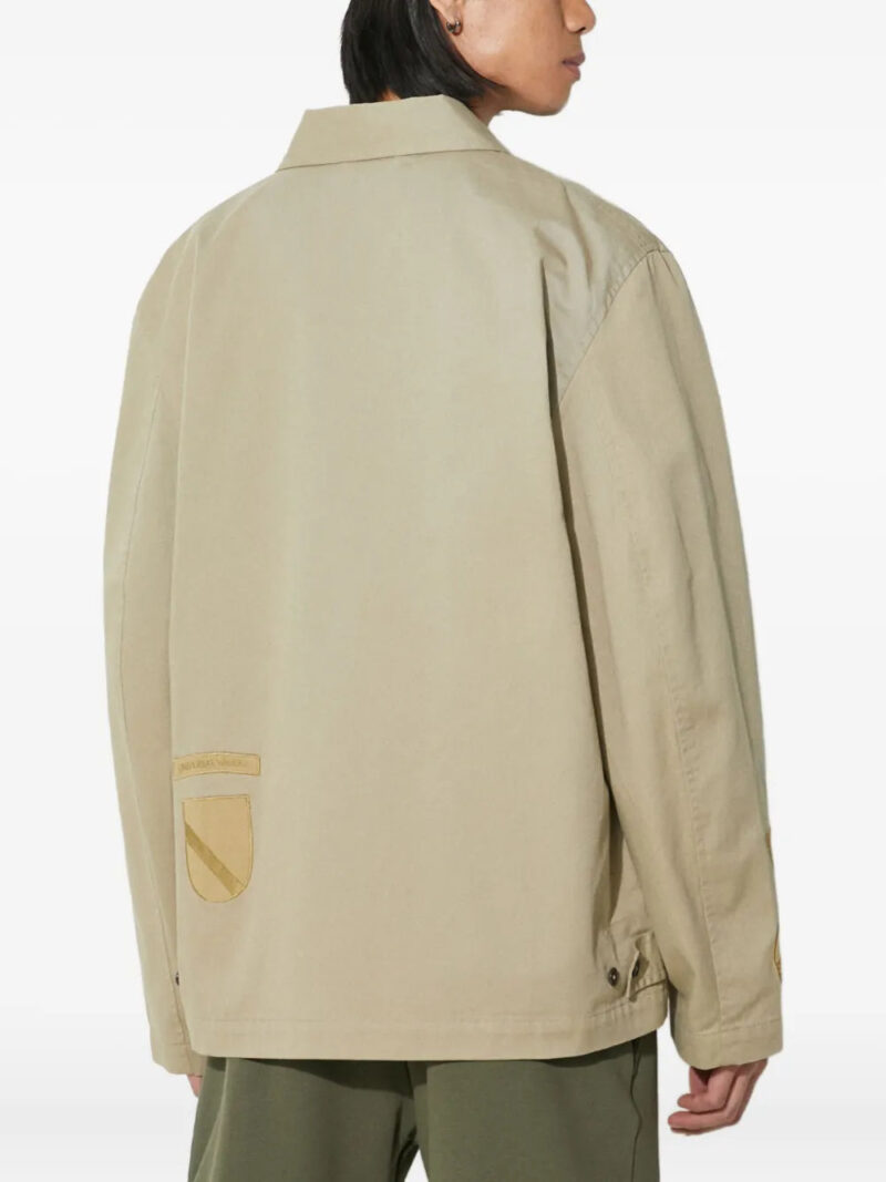 Universal Works embroidered-patches collared jacket