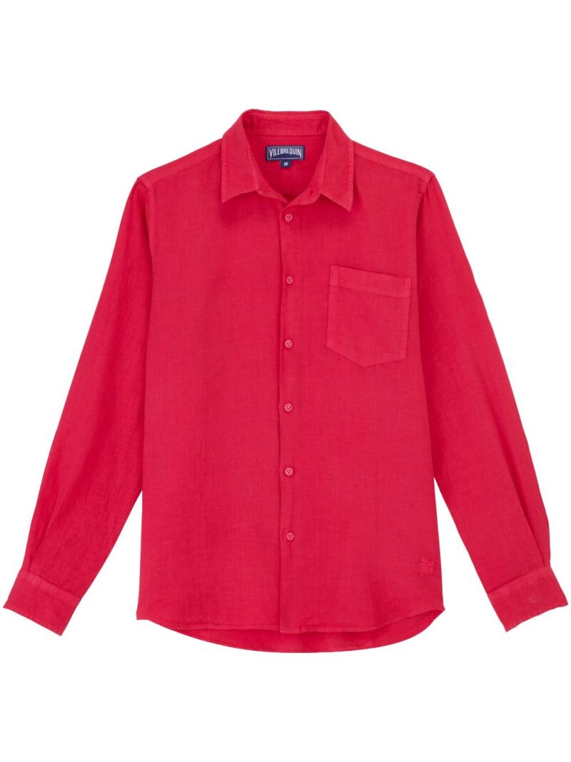 Vilebrequin  Caroubis classic-collar linen shirt