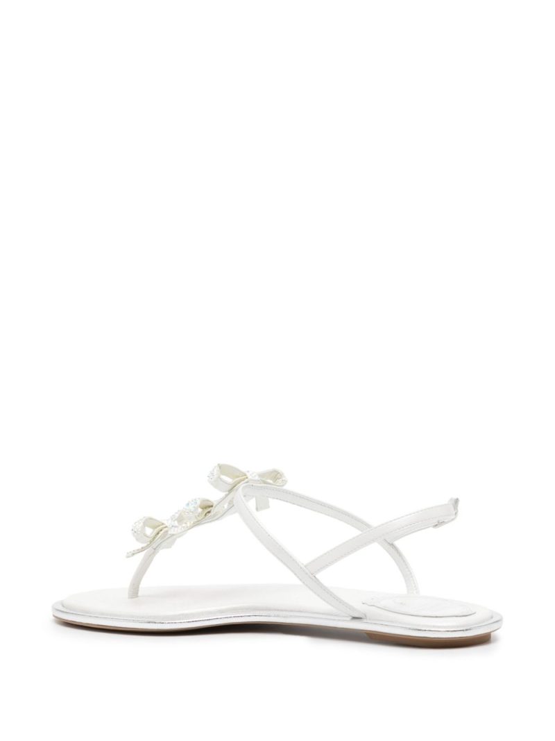René Caovilla CATERINA WHITE THONG SANDAL 10