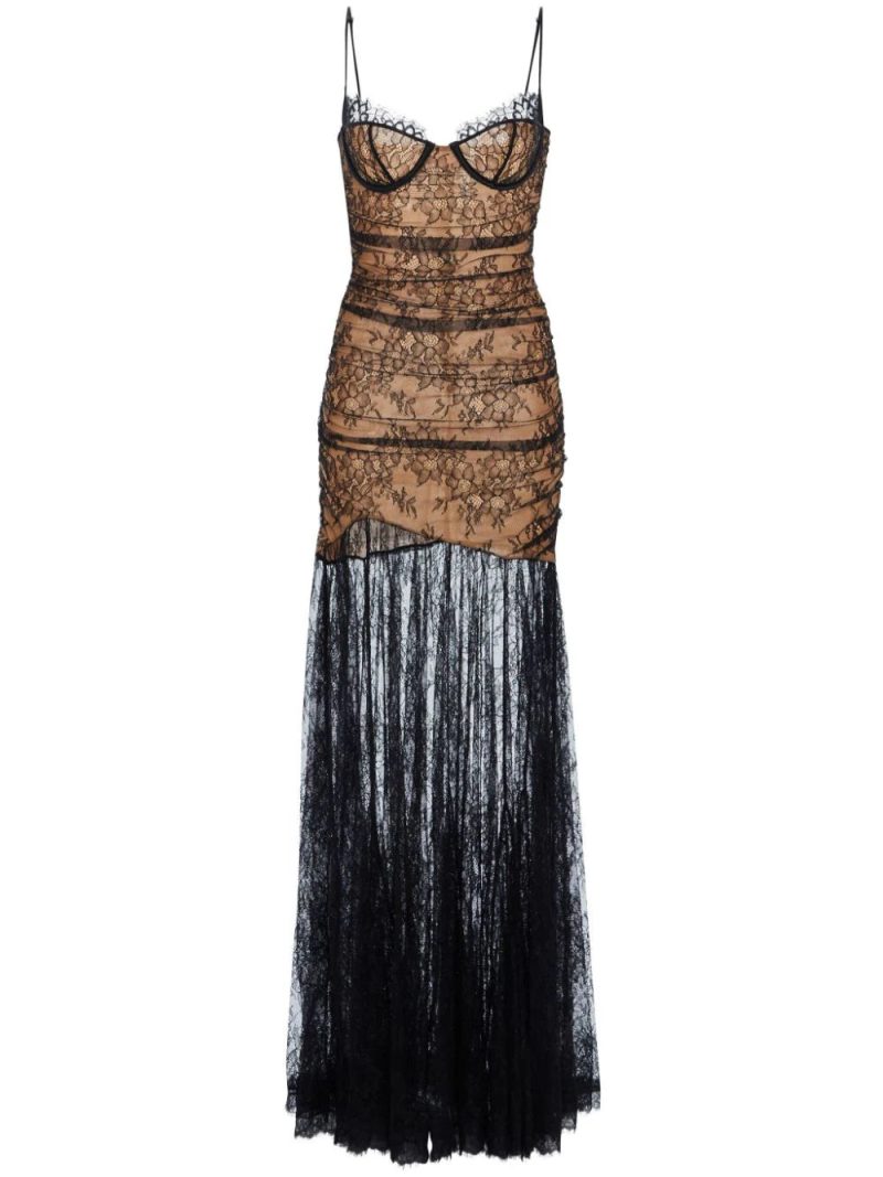 Retrofete  Aliza lace detailing long dress