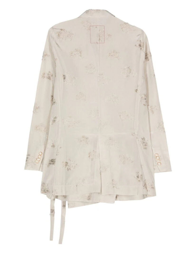 Uma Wang floral-jacquard tied blazer