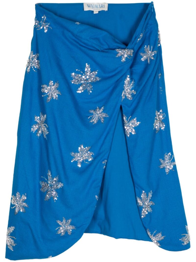 Waimari  Ari draped midi skirt