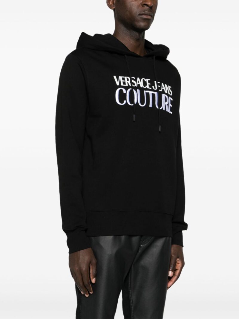 Versace Jeans Couture  logo-embroidered cotton hoodie