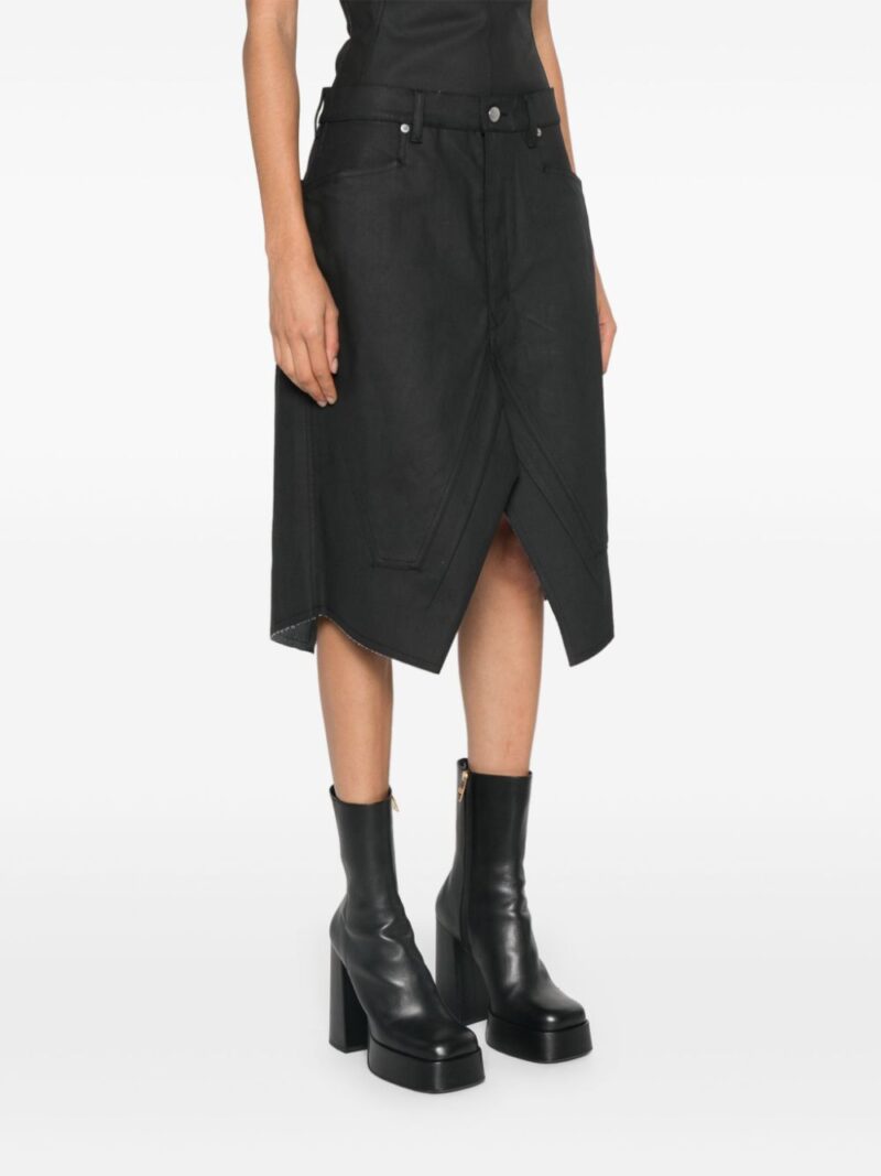 Rick Owens  slivered midi skirt