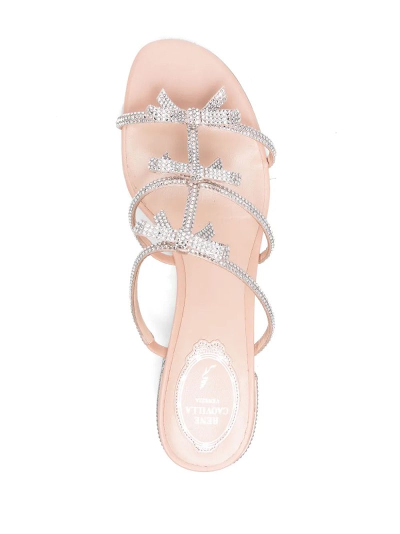 René Caovilla  40mm crystal-embellished sandals