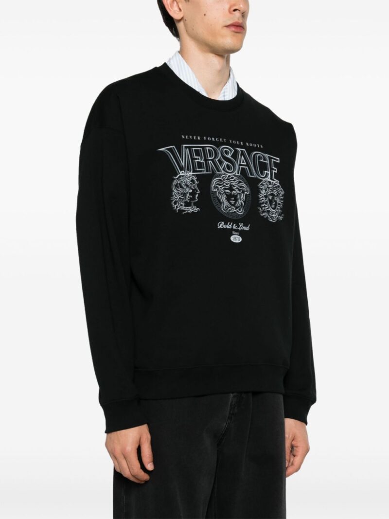 Versace  logo-print cotton sweatshirt