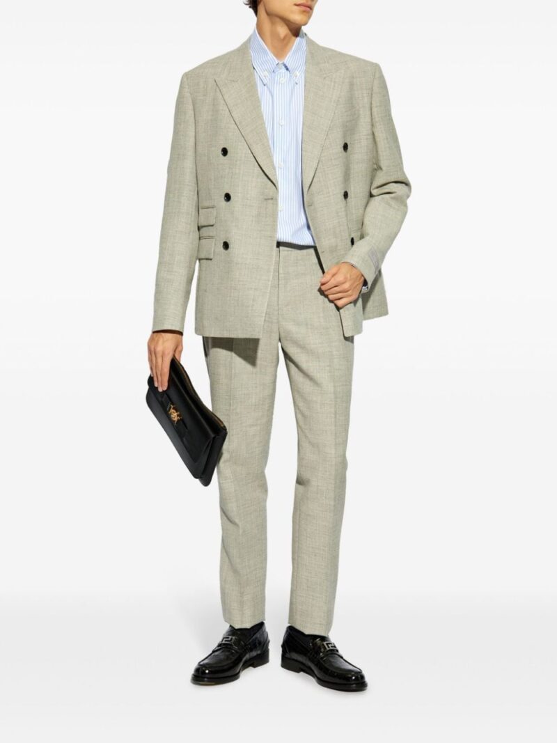 Versace Seashell Baroque striped cotton shirt