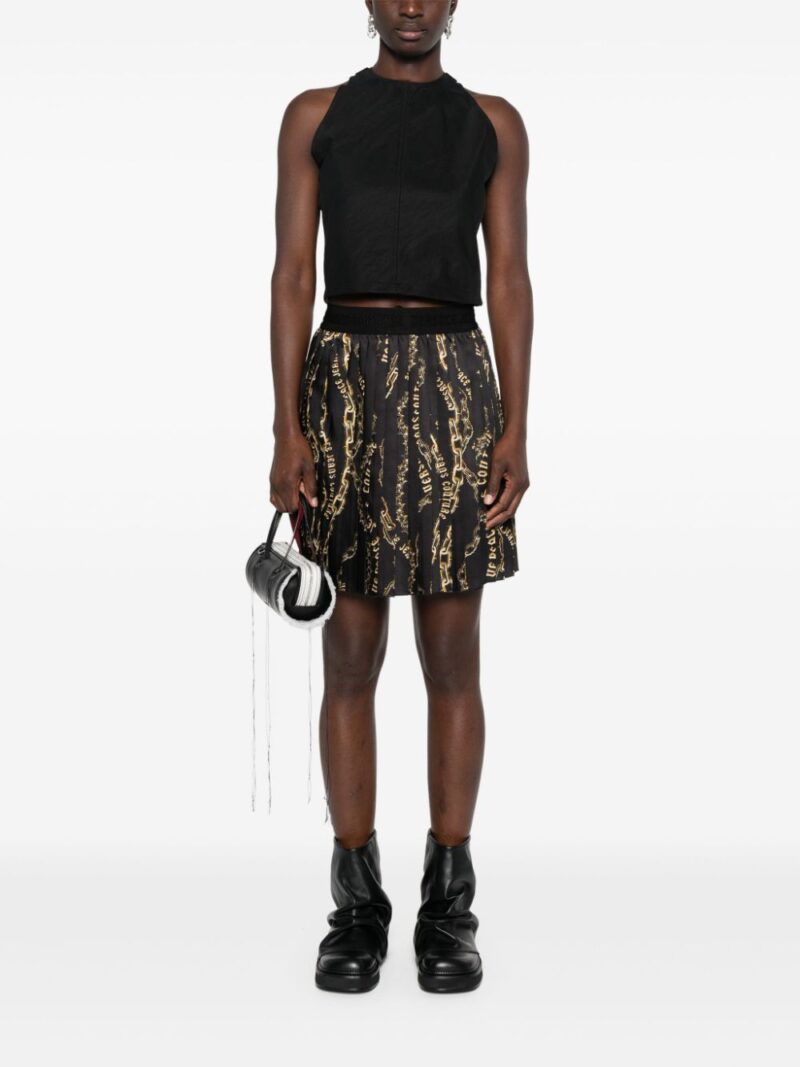 Versace Jeans Couture  Chain Couture-print pleated skirt